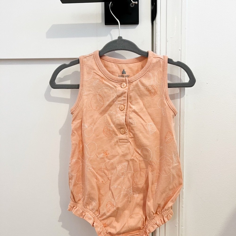 GAP Light Peach Baby Romper